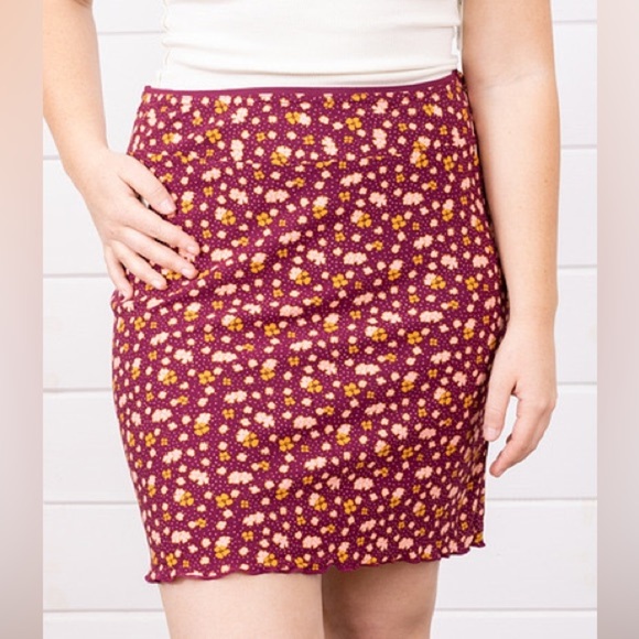 NWT Free People Floral Midi Skirt - Picture 1 of 12